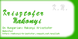 krisztofer makonyi business card